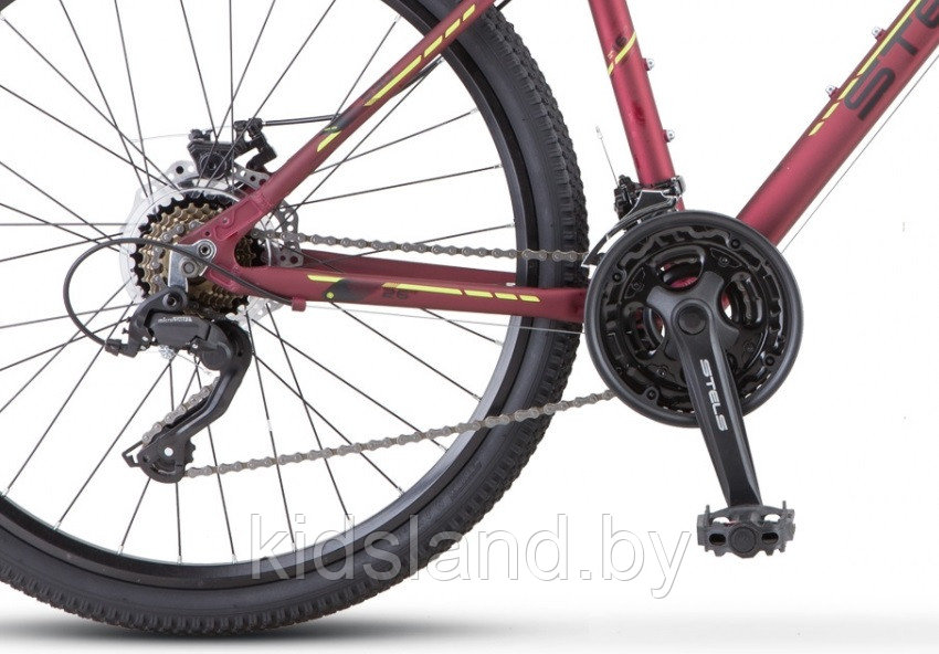 Велосипед Stels Navigator 590 Md 26" (бордовый/салатовый) - фото 5 - id-p176325334