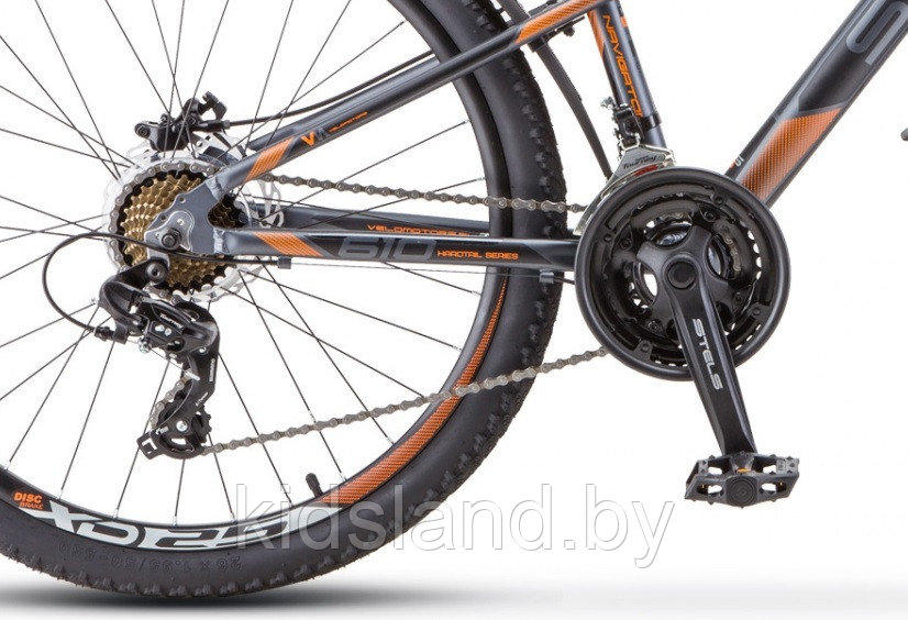 Велосипед Stels Navigator 610 D 26" (Антрацитовый/оранжевый) - фото 4 - id-p176325367