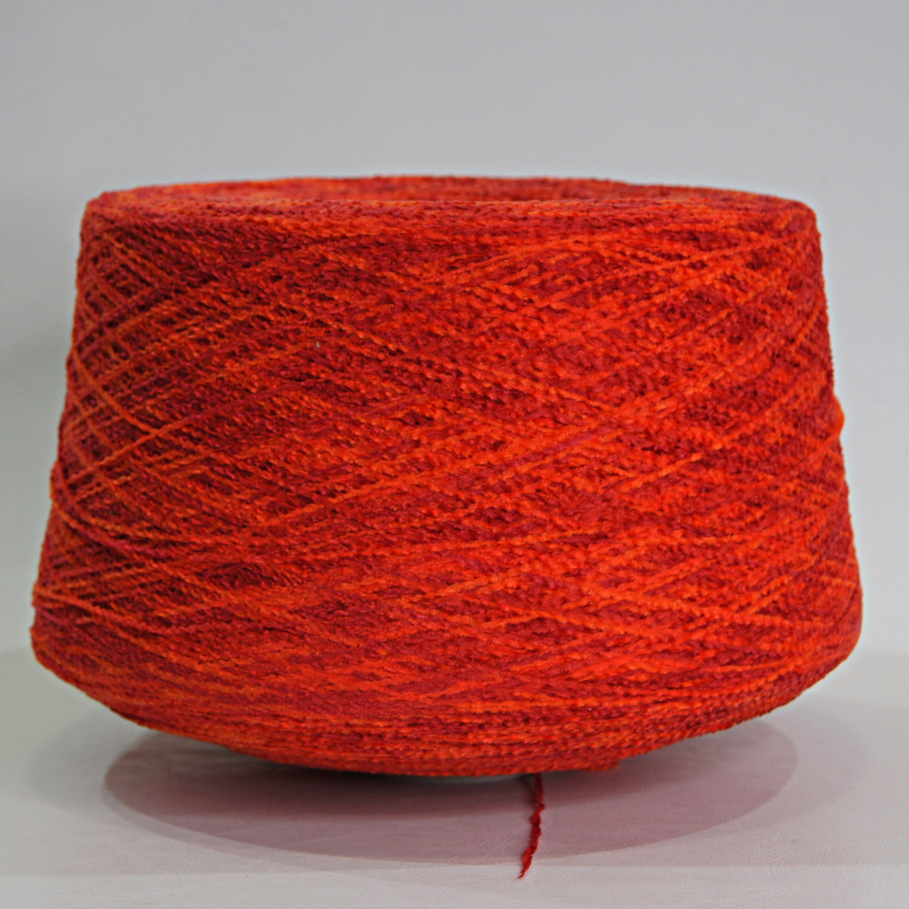 Пряжа: ПА ( велюр), Art: Ciniglia, Fashion mill, красно-оранжевый, 600 м/100 гр.
