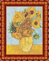 Рисунок на ткани КАРОЛИНКА арт. КБЦЭ-3033 Ван Гог Ваза с двенадцатью подсолнухами 27х33,7 см