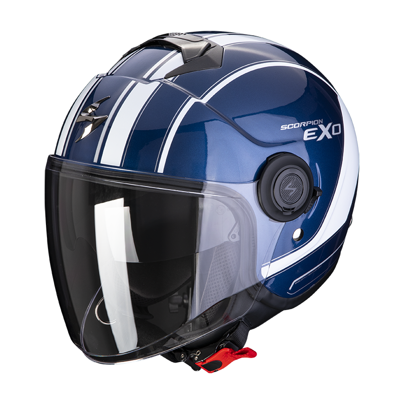 Шлем SCORPION EXO EXO-CITY SCOOT Dark blue-White M (57-58) - фото 1 - id-p176074927