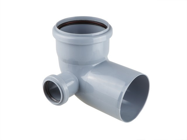 Колено для внутренней канализации 110/50х87 левый РосТурПлас