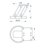 Опора для мебели 127 Н60мм сталь хром FR127S.060CP, фото 2