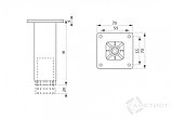 Опора 212 регулируемая H100мм алюминий FX212A.100AA, фото 2