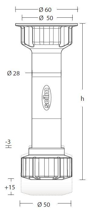 Опора мебельная 280R270 H150мм 280R27015SF - фото 3 - id-p176338656