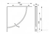 Полкодержатель угловой 207W сталь мат.хром PW207S.222CM, фото 2