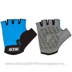 Перчатки STG детские летние с защитной прокладкой, застежка на липучке (размер XS, синие)