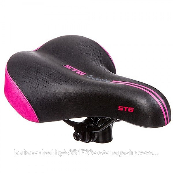 Седло STG AZ-5588-02 женское подростковое, черный/розовый