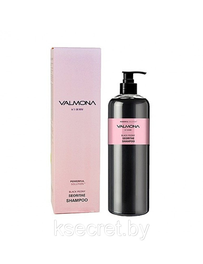[VALMONA] Шампунь для волос ЧЕРНЫЕ БОБЫ Powerful Solution Black Peony Seoritae Shampoo, 480 мл - фото 3 - id-p176345423