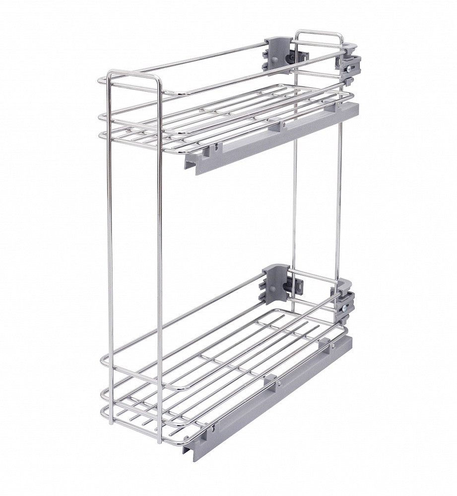 Корзина бутылочница AFF CHIANTI, 200мм, левая, доводчик, полное выдвижение, Push Open Hettich