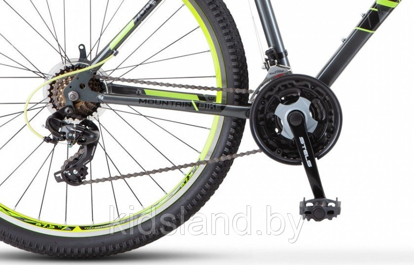 Велосипед Stels Navigator 700 V 27.5" (серый/желтый) - фото 3 - id-p176348622