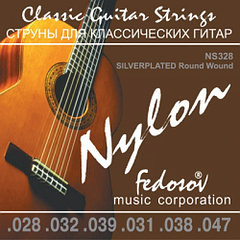 Fedosov NS328 Silverplated Round Wound Комплект струн для классической гитары, посеребр.медь, 28-47