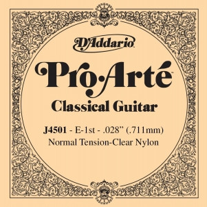 D'Addario J4501 Pro-Arte Отдельная 1-ая струна для классической гитары, нейлон