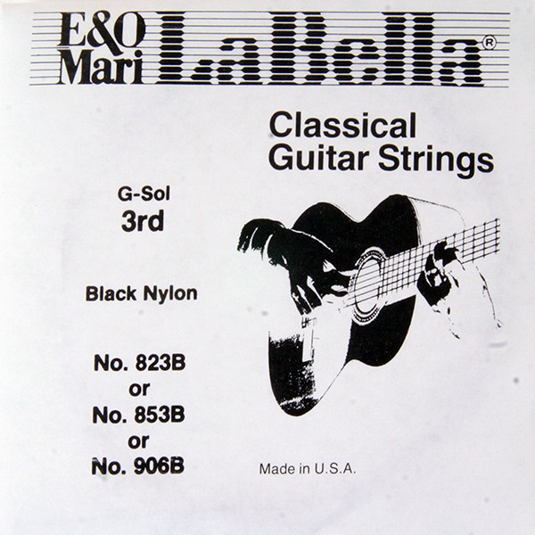 La Bella 823B Отдельная струна гитарная №3 черный нейлон - фото 1 - id-p174894823
