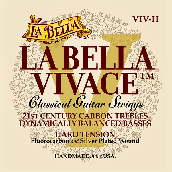 La Bella VIV-H Vivace Комплект струн для классической гитары, карбон/посеребренные, сильное нат. - фото 1 - id-p173084180