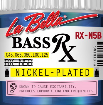 La Bella RX-N5B RX – Nickel Комплект струн для 5-струнной бас-гитары, никелированные, 45-125