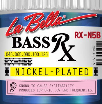 La Bella RX-N5B RX Nickel Комплект струн для 5-струнной бас-гитары, никелированные, 45-125 - фото 1 - id-p174894757