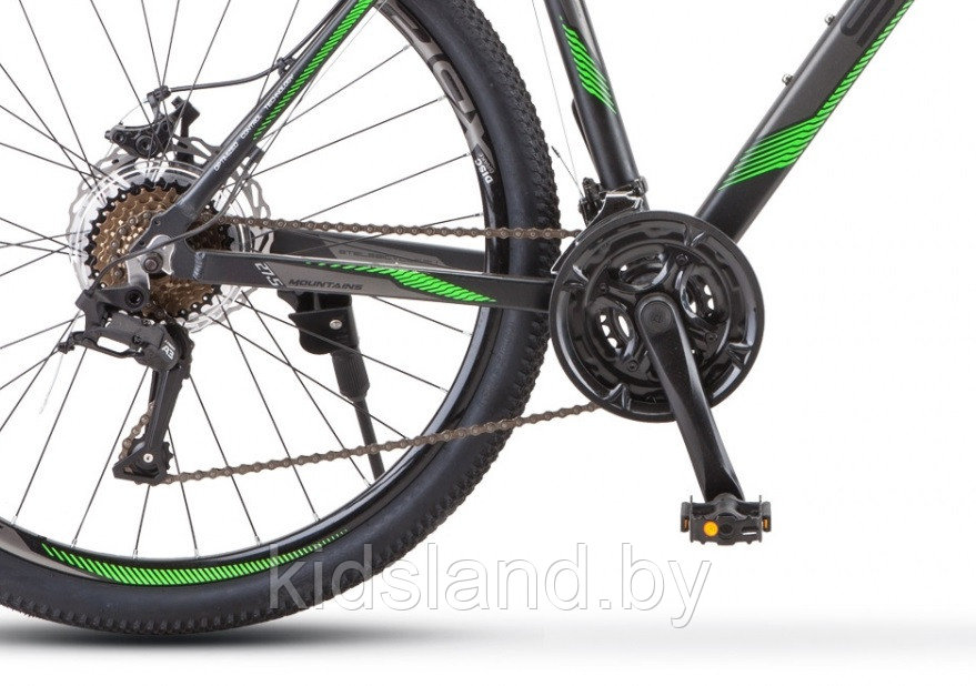 Велосипед Stels Navigator 720 MD 27.5" V010 (черный/зеленый) - фото 3 - id-p150533091