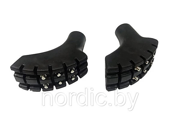 Резиновые насадки (башмачки) Nordiic Pro с шипами к палкам для скандинавской ходьбы