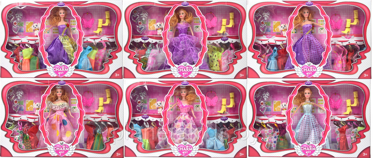 Игровой набор Кукла с платьями и аксессуарами, рост куклы 29 см, арт.093A - фото 2 - id-p176362123