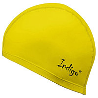 Шапочка для плавания Indigo IN048-Y Yellow комби с ПУ