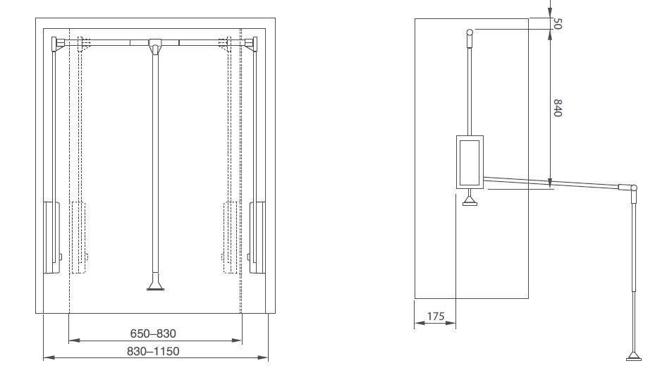 JET Пантограф для одежды 113 телескопический GR113A.115GR - фото 2 - id-p176367515