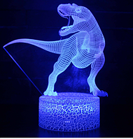 Светильник 3D Динозавр Тиранозавр, 16 режимов.
