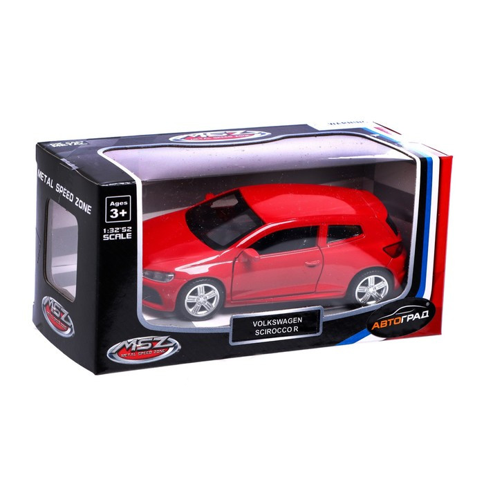 Машина металлическая VOLKSWAGEN SCIROCCO R1, 1:38, инерция, открываются двери, цвет красный - фото 5 - id-p176371166