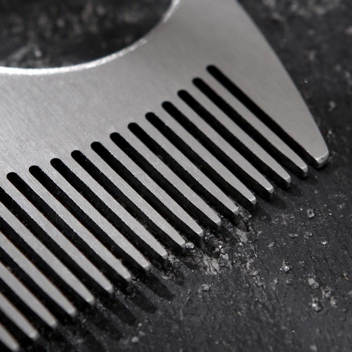 Расчёска для волос, бороды и усов, металлическая - фото 1 - id-p176324252