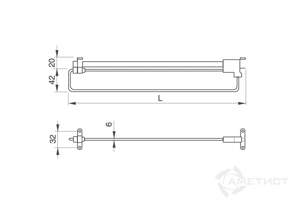 JET Вешалка выдвижная для одежды 128 GR128S.400CP - фото 3 - id-p176372396