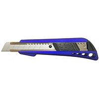 Нож канцелярский LAMARK 18 мм, корпус soft-touch, метал. направляющие,авт. блокировка, арт.CK0212