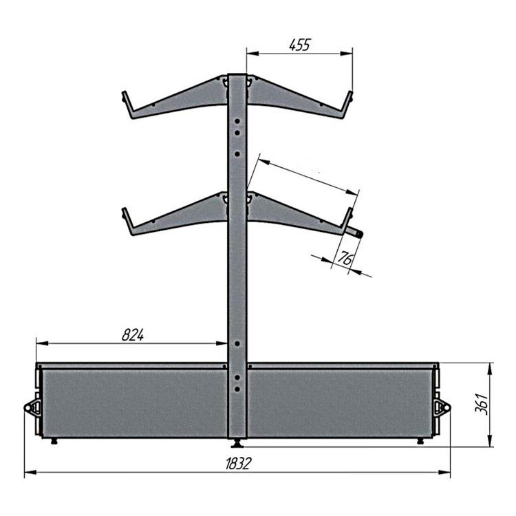 Фруктово-овощной модуль островной с декоративной панелью ЛДСП Stahler Garden H=1600 L=1200 G=2×800 (N-AA - фото 2 - id-p176374028