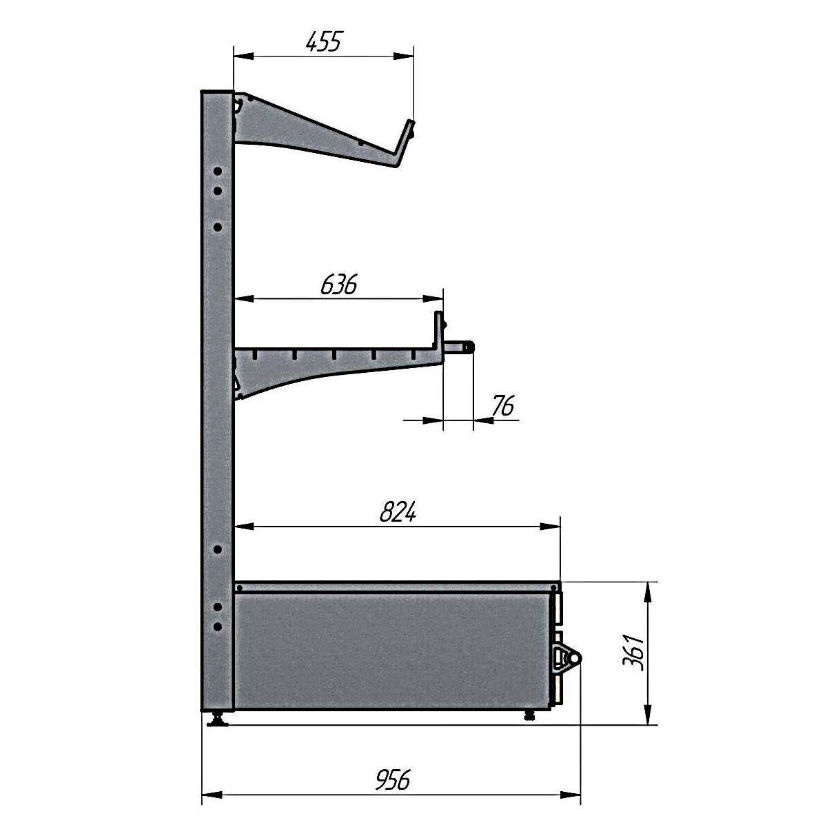 Фруктово-овощной модуль пристенный с декоративной панелью ЛДСП Stahler Garden H=1600 L=1200 G=800 (N-AA - фото 2 - id-p176374029