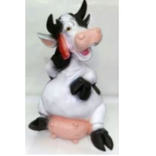 Фигура садовая корова с телефоном, 65*40см.,арт.сф-974 - фото 1 - id-p176376282