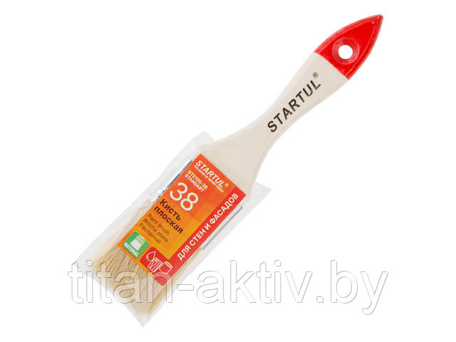 Кисть плоская 1,5"-38мм STARTUL STANDART+ (покраска стен и фасадов, флейцевая малярная, все типы ЛК