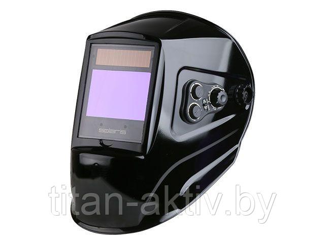 Щиток сварщика с самозатемняющимся светофильтром Solaris ASF800S Black (1/1/1/1, 102х68мм, DIN 4/5-