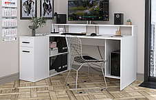 Компьютерный стол Skill-2 (СК-13) белый фабрика Интерлиния - 2 варианта цвета, фото 2