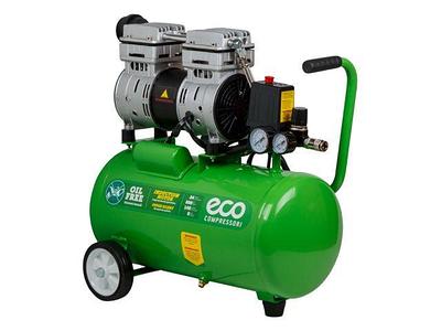 Компрессор ECO AE-25-OF1 (140 л/мин, 8 атм, коаксиальный, безмасляный, ресив. 24 л, 220 В, 0,8 кВт)