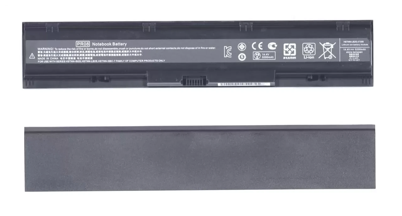 Аккумулятор (батарея) HSTNN-IB2S для ноутбука HP ProBook 4730s, 4740s, 14.4В, 5200мАч, черный (OEM)