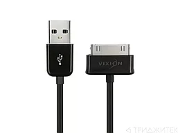 Кабель USB Vixion (J5) для Samsung Galaxy TAB, 30-pin, черный