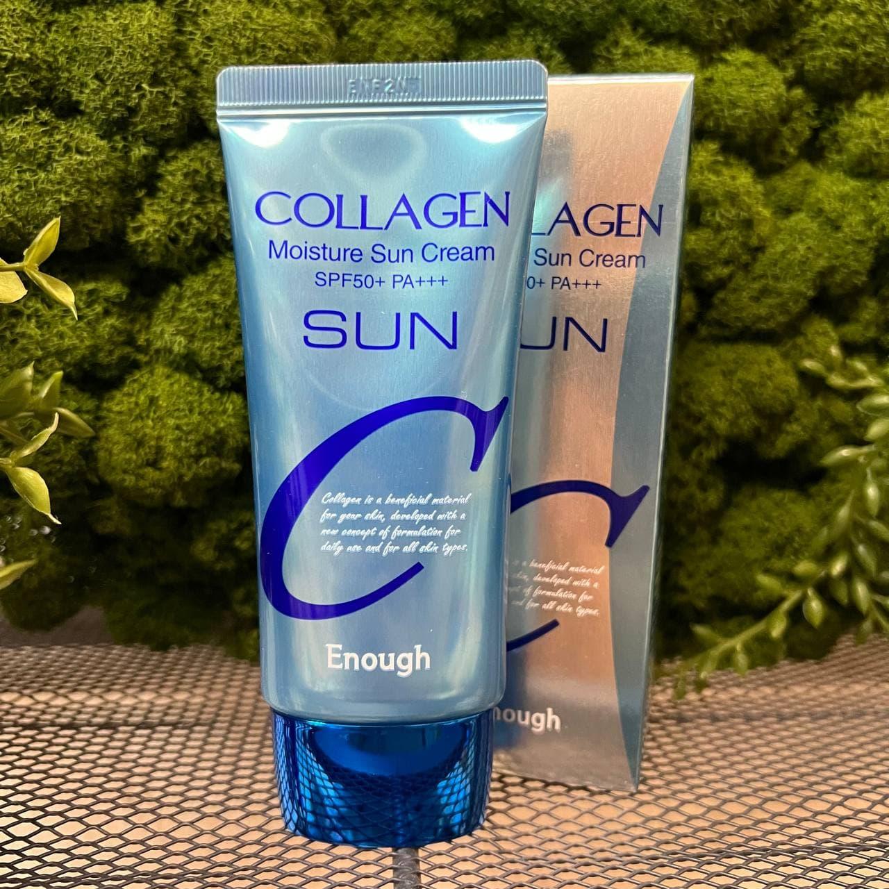 Увлажняющий солнцезащитный крем с коллагеном ENOUGH Collagen Moisture Sun Cream SPF50+ PA+++ - фото 1 - id-p176397857