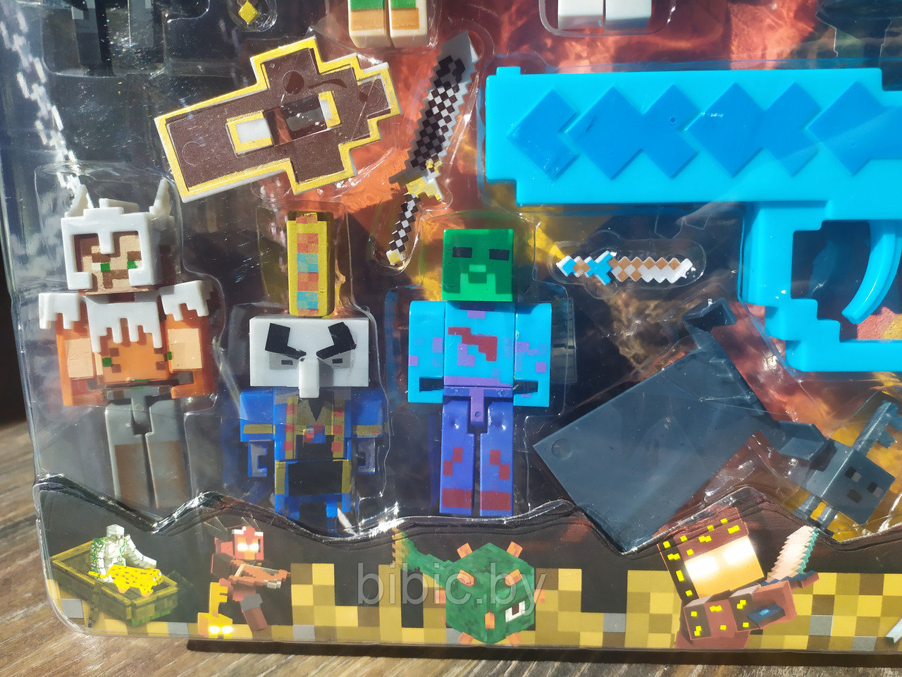 Набор фигурок Майнкрафт Minecraft герои человечки с оружием для конструктора аналог лего my world - фото 5 - id-p167988669