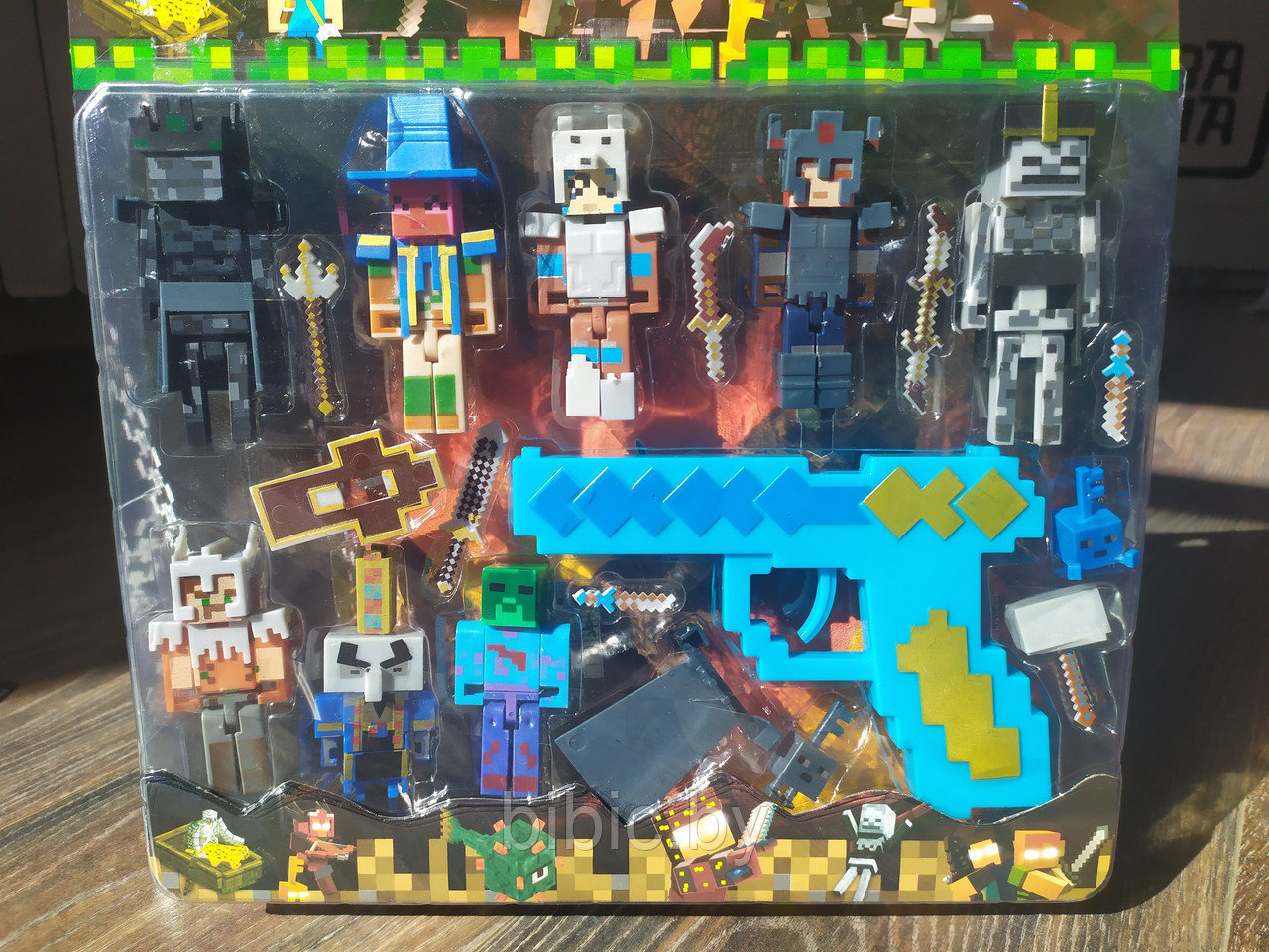 Набор фигурок Майнкрафт Minecraft герои человечки с оружием для конструктора аналог лего my world - фото 7 - id-p167988669