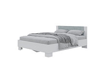 Кровать Нова 1,4 (белый/белый, бетон)
