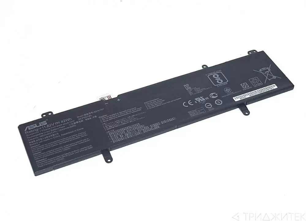 Аккумулятор (батарея) для ноутбука Asus X411UA, VivoBook S14 S410UA 3553мАч, 11.52В