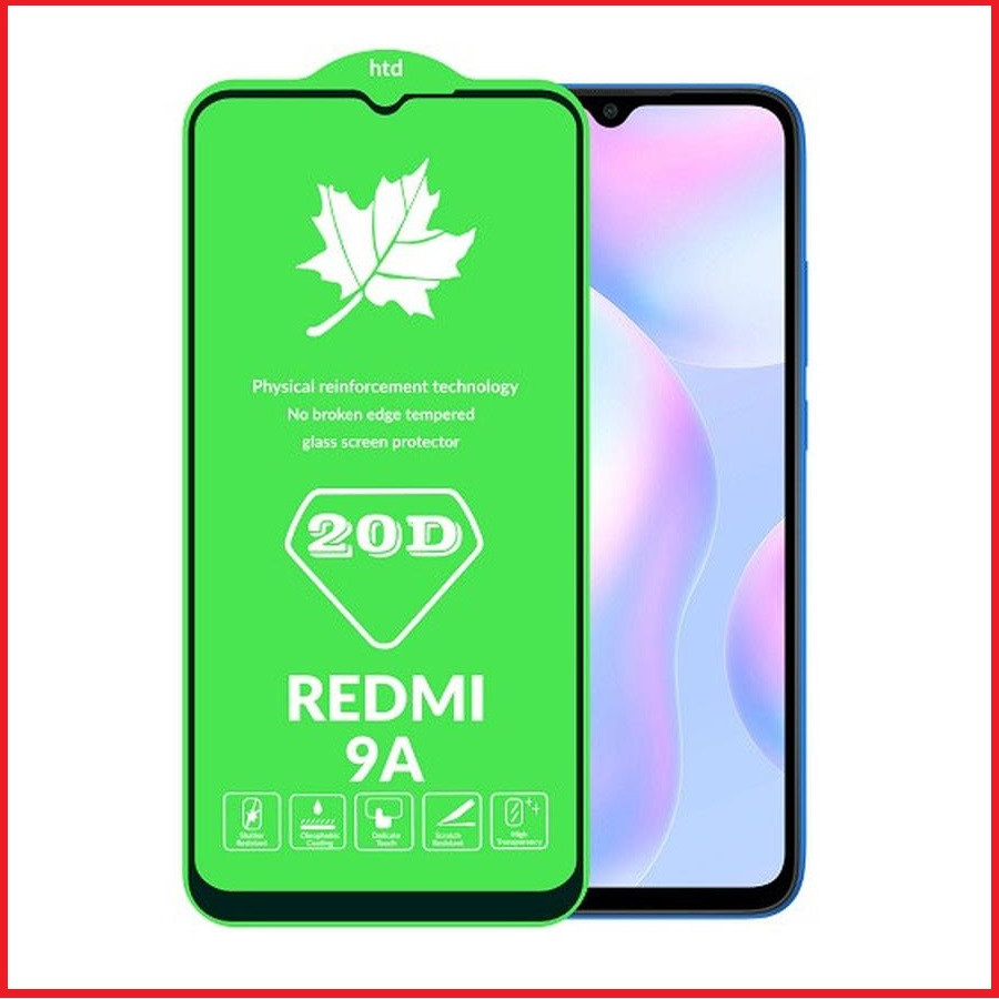 Защитное стекло Full-Screen для Xiaomi Redmi 9A / 9C / 10A ( 20D с полной проклейкой ) черный