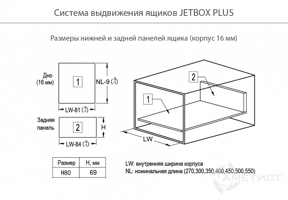 Двустенный металлический ящик 216 H80мм L400мм белый BR216A.400WT kit - фото 4 - id-p176402394