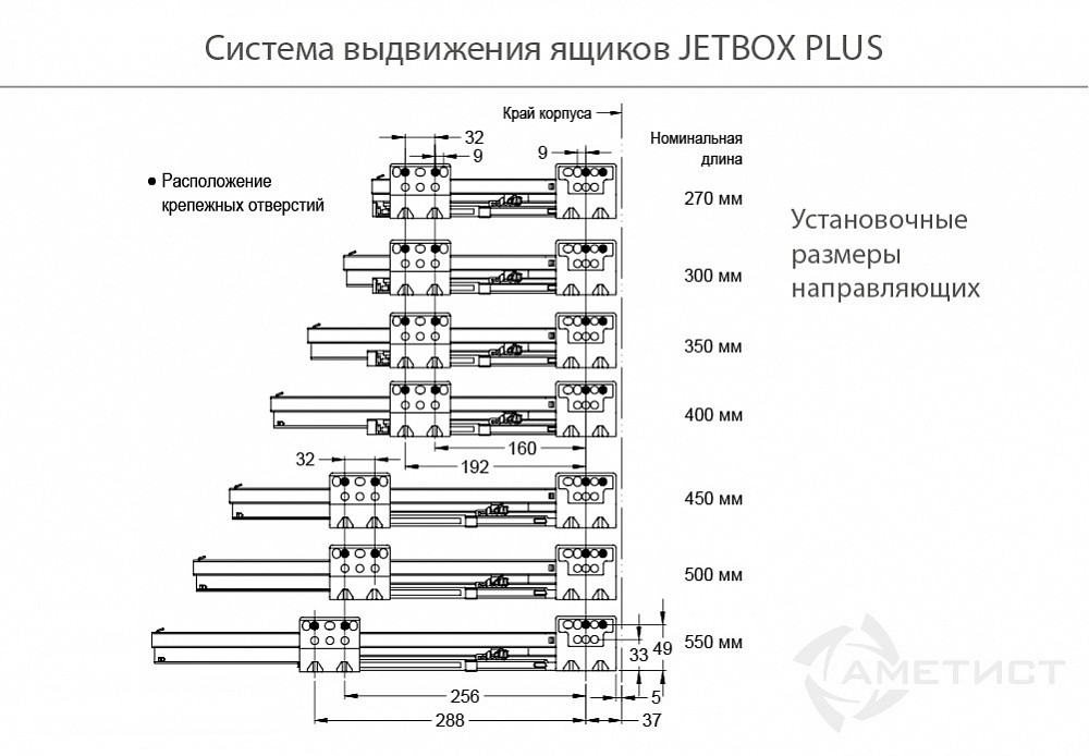 Двустенный металлический ящик 216 H80мм L350мм белый BR216A.350WT kit - фото 3 - id-p176402401