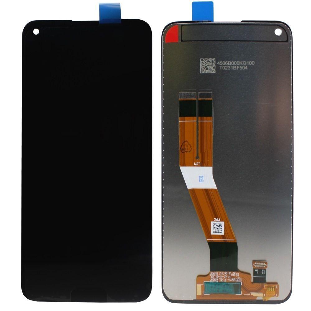 Дисплей для Samsung Galaxy A11 (A115F) в сборе с тачскрином и передней панелью, черный