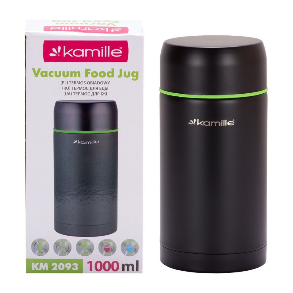 Термос пищевой Kamille 1000мл нержавеющая сталь